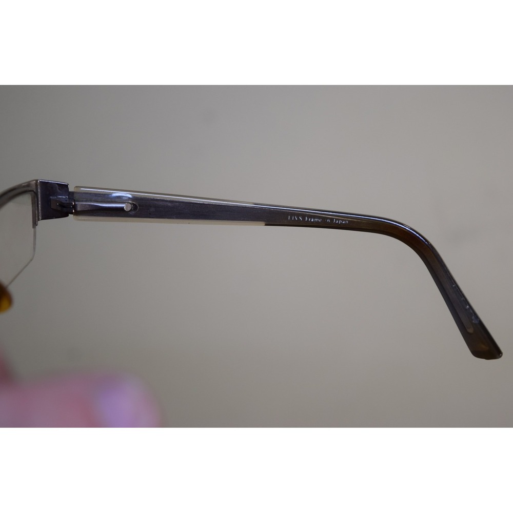 Rare Agame Agape 1001 Brushed Metal Half Rim Eyeglasses Japan Made - Picture 11 of 15